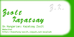 zsolt kazatsay business card